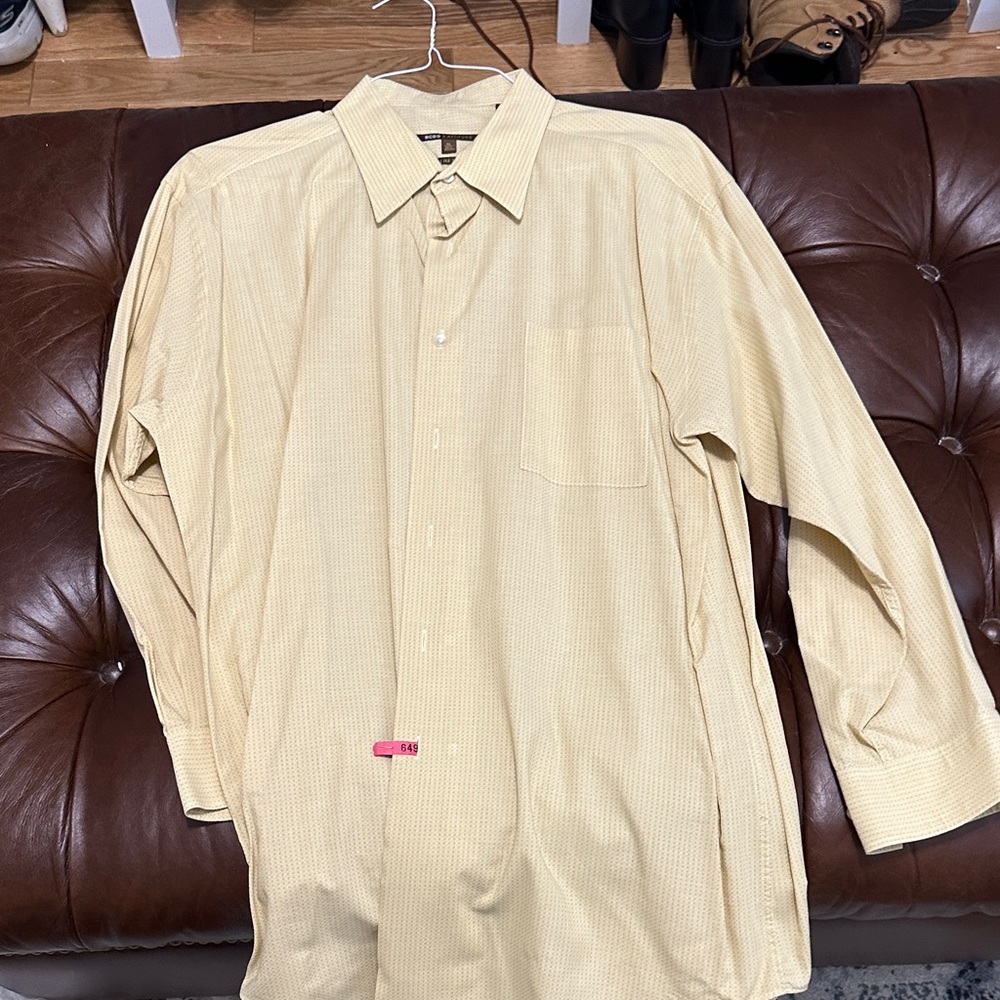 BCBG Attitude Beige Button-Up Shirt